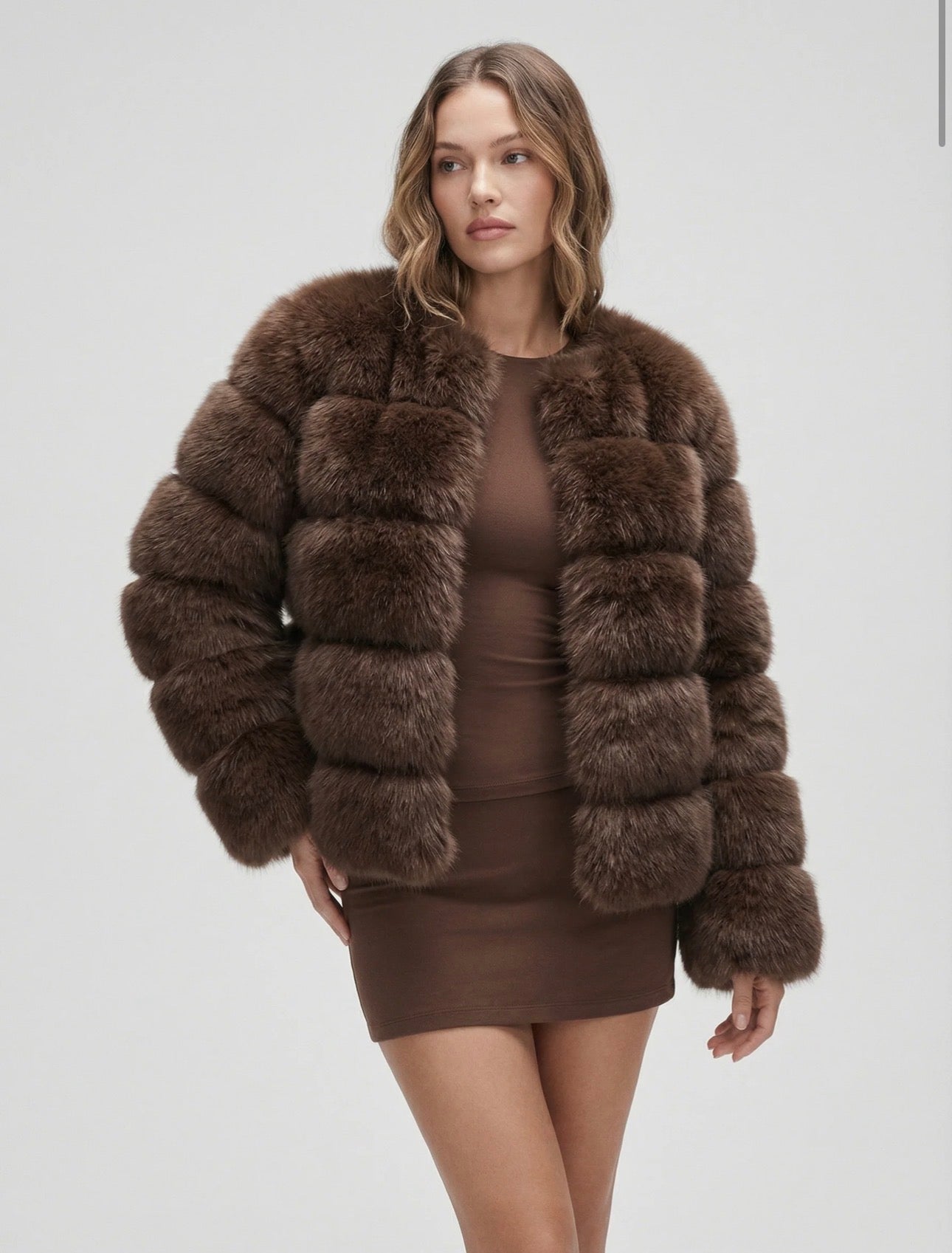 Lucia Voss Faux Fur Bubble Coat