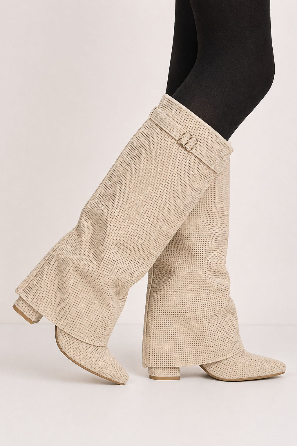 Lucia Voss Diamanté Beige Boots